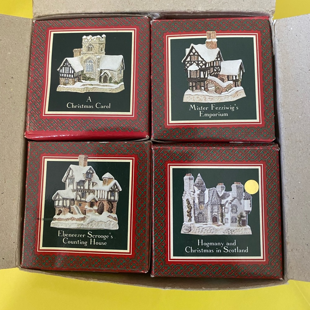 Vintage David Winter Cottages Christmas Ornaments